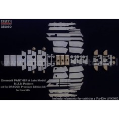 1/35 Wiking Division Panther A Late, MAN Pattern Zimmerit set for Dragon Smart Kit kits