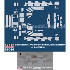 1/35 Surmgeschutz IV Early Production Zimmerit with Concrete Armour for Rye Field Model