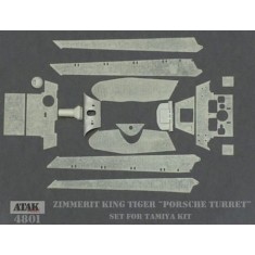 1/48 King Tiger Porsche Turret Zimmerit for Tamiya kit