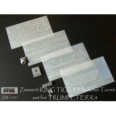 1/16 Zimmerit for King Tiger Henschel Turret Set for Trumpeter kit