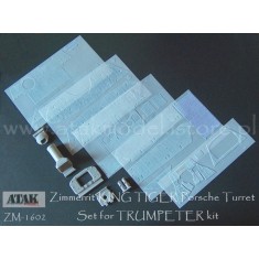 1/16 Zimmerit for King Tiger Porsche Turret Set for Trumpeter kit