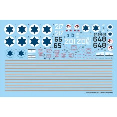Decals for 1/48 Fouga Magister over Israel