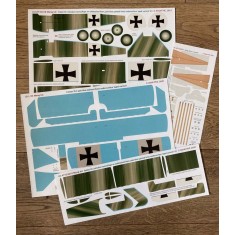 1/24 Fokker Dr.I Streaked Camo, Pale Blue Undersurface "Aged Varnish" C for Meng kits