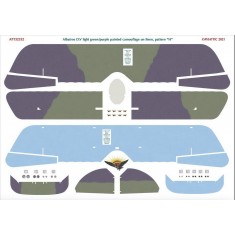 Decals for 1/32 Albatros DV Light Green/Purple Painted Camouflage On Linen, Pattern "H"