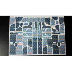 1/48 Albatros Dva Flying Surfaces 5 Colour Lozenge Blue/Pink & Tapes Decals for Eduard