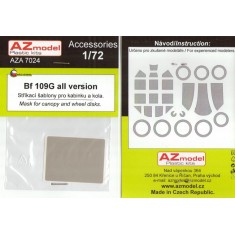 1/72 Messerschmitt Bf 109G Canopy and Wheel Disks Mask