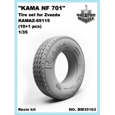 1/35 Kama NF-701 Tyres Set for Zvezda Kamaz 65115 Kit (10+1 pcs)