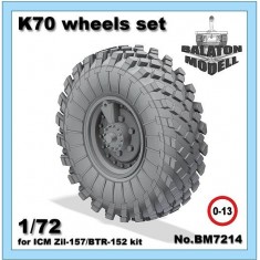 1/72 K-70 Wheels Set for ICM Zil-157/BTR-152 kit