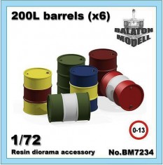 1/72 200L Barrels (6pcs, each height: 1cm)
