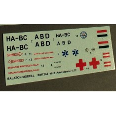 1/72 Hungarian Mi-2 Ambulance Markings Decal