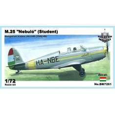 1/72 WWII M-25 Nebulo Hun. Trainer Aircraft Resin kit (Length: 10cm)