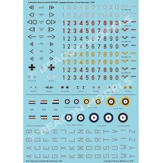 Battle of Britain Decal for 1/144 RAF Spitfire 1940 & BF109E JG 2 1940 Markings
