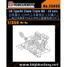 1/350 IJN Type96 25mm Triple Metal Gun (20 sets)