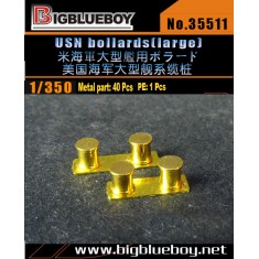 1/350 WWII USN Bollards (large, metal parts 40pcs, PE 1pc)