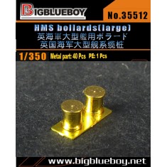 1/350 WWII British HMS Bollards (large, metal parts 40pcs, PE 1pc)