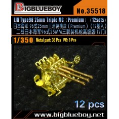 1/350 IJN Type96 25mm Triple Metal Gun (Premium, 12 sets)?