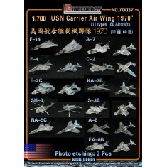 1/700 USN Carrier Air Wing 1970 (11 types, 60 aircrafts)