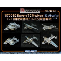 1/700 E-2 HawkeyeC-2 Greyhound  (12 aircrafts)