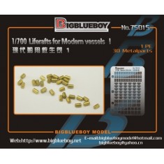 1/700 Modern Vessels Liferafts Vol.I (1 PE, 30 metal parts)