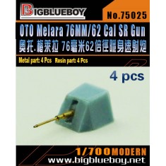 1/700 OTO Melara 76MM/62 CAL SR Gun (4pcs)
