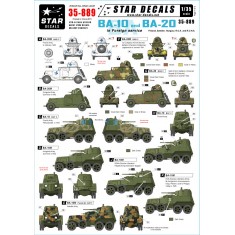 1/35 Decals for Soviet BA-10 and BA-20 Armoured Cars in Foreign Service