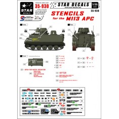 1/35 Stencil Decals for M113 APC (Small white and yellow stencils)