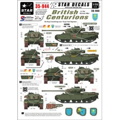 Decals for 1/35 British Centurions Mk.III in the Korean War