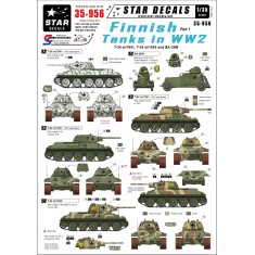 1/35 WWII Finnish Tanks Decals #1 for T-34 m/1941, T-34 m/1943 & BA-20M Armoured Car