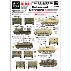 Decals for 1/35 Universal Carriers Mk.I in North Africa and Italy (British,Polish,NZ..)