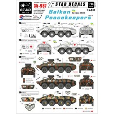 1/35 Balkan Peacekeepers Decals Part1 for Ukrainian BTR-70