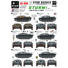 1/35 Sturm Decals #1 for StuG.III Ausf.A/C/D in France 1940 / Eastern Front 1941-42