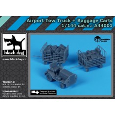 1/144 Airport Tow Truck and Baggage Carts