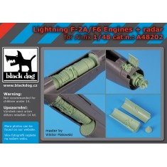 1/48 F-2A/F6 Lightning Engines, Radar for Airfix kits