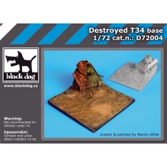 1/72 Destroyed T34 Diorama Base for Wars