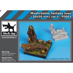 Mushrooms Fantasy Diorama Base (50mm x 50mm)