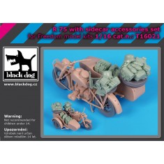1/16 R 75 with Sidecar Accessories Set for Freedom model kits