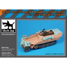1/35 Sd.Kfz 251/22 Ausf D Pakwagen Accessories set for AFV Club kit