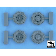 1/48 German Steyr Type 1500A/01 Snowchained Wheels Set for Tamiya kits