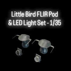 1/35 MH-6/AH-6 Little Bird Helicopter FLIR Pod and LED Light Set