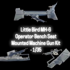 1/35 Little Bird MH-6 Operator Bench Seat and Mounted Machine Gun Kit