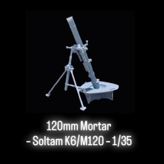 1/35 120mm Mortar - Soltam K6/M120