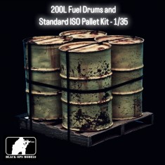 1/35 200L Fuel Drums (4pcs) and Standard ISO Pallet Kit