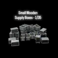 1/35 Small Wooden Supply Boxes (20 empty boxes)