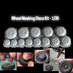 1/35 Wheel Masking Discs Kit - 12mm to 24mm