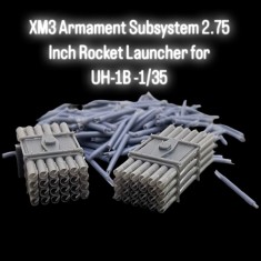 1/35 XM3 Armament Subsystem 2.75 Inch Rocket Launcher and FFAR Rockets Kit