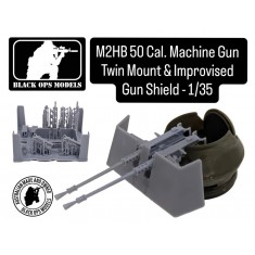 1/35 M2HB 50 Cal. Machine Gun Twin Mount & Improvised Gun Shield