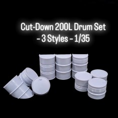 1/35 Cut-Down 200L Drum Set (3 Styles)