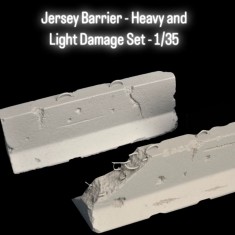 1/35 Jersey Barrier Heavy and Light Damage Set (2pcs)