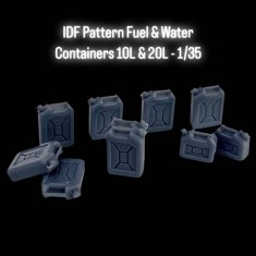 1/35 IDF Pattern Fuel and Water Containers 10L (2pcs) and 20L (8pcs)