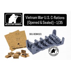 1/35 Vietnam War US C-Ration Boxes (Opened & Sealed)